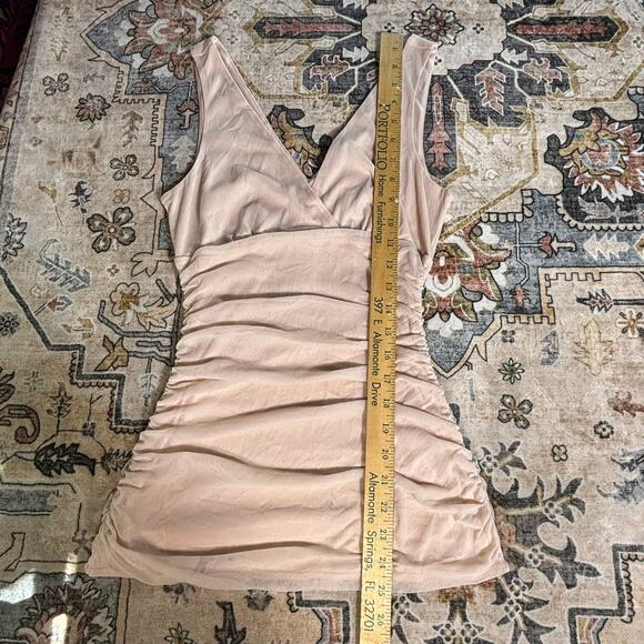 Vintage Express Baby Pink Ruched Tank Top Y2k Date Night Going Out Shirt Small - Picture 7 of 9
